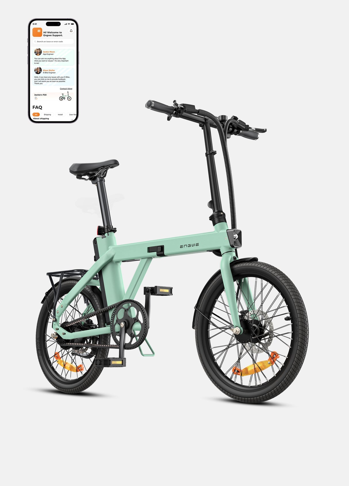 engwe p20 km/hr | up to 100 km Range | 250W Power | 9.6 Ah