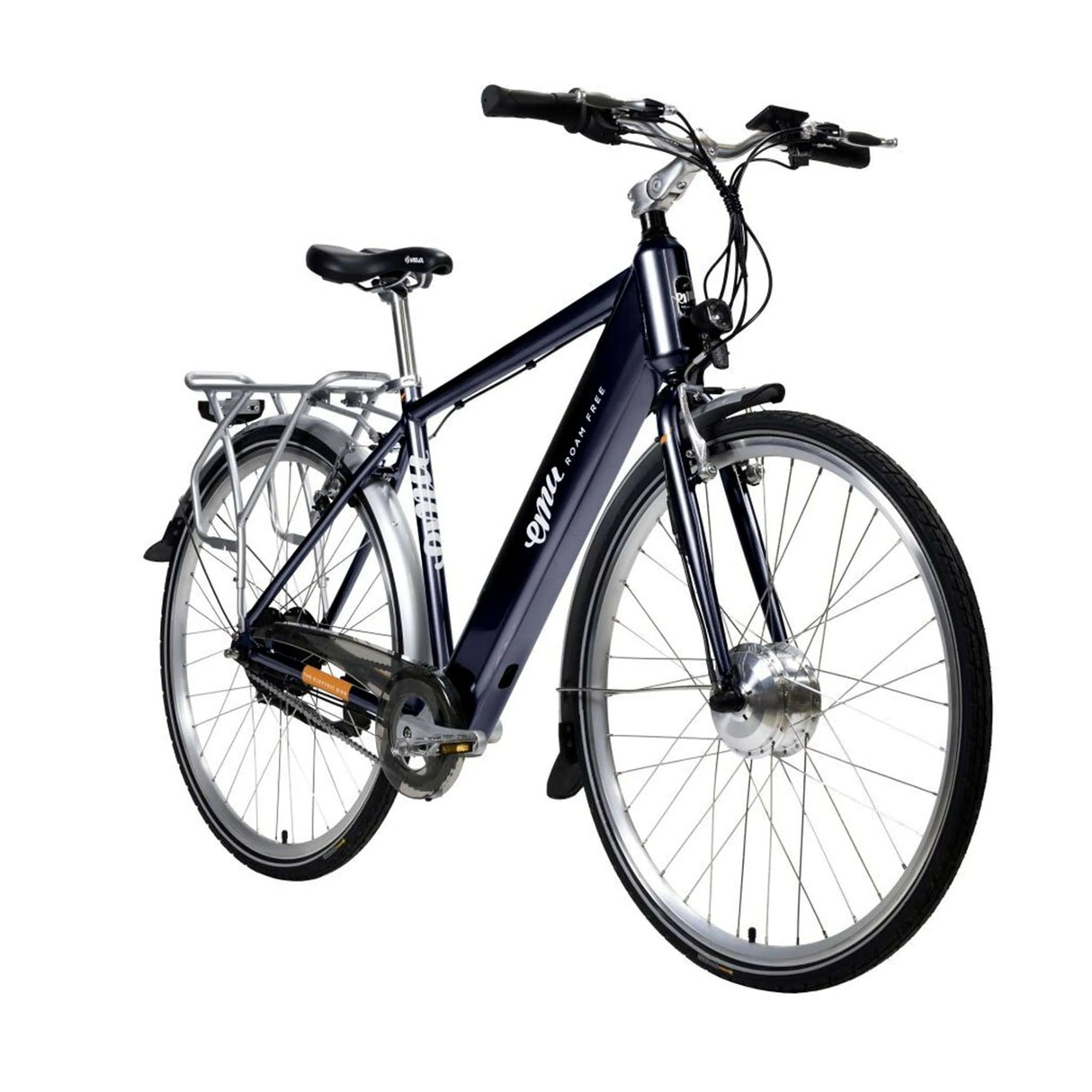 Emu Classic Crossbar Electric Bike - 10.4Ah / 374Wh, Navy Blue - Sable and Grace LTD.