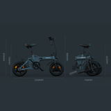 F100 Mini Folding Electric Bike - Sable and Grace LTD.