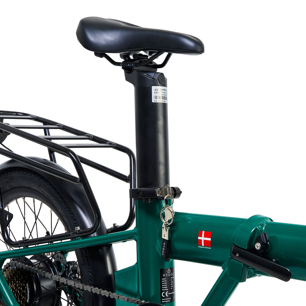 Hygge Virum Lightweight Folding Electric Bike 2025 - 25 km/hr | up to 60 km Range | 250W Power | 10Ah